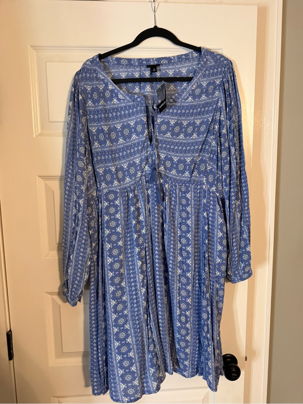 TORRID Blue Printed Boho Tunic Dress